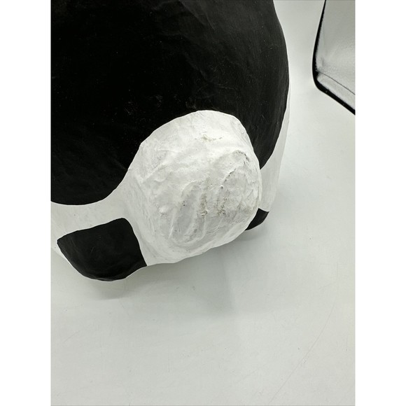 Dept 56 Bunny Rabbit Papier Paper Mache Large Black White Easter RARE - Picture 15 of 16